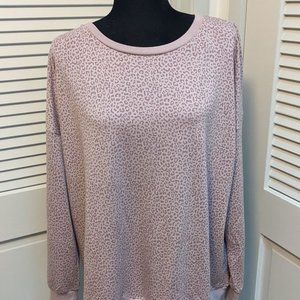 Women's XL pullover Mauve Animal print